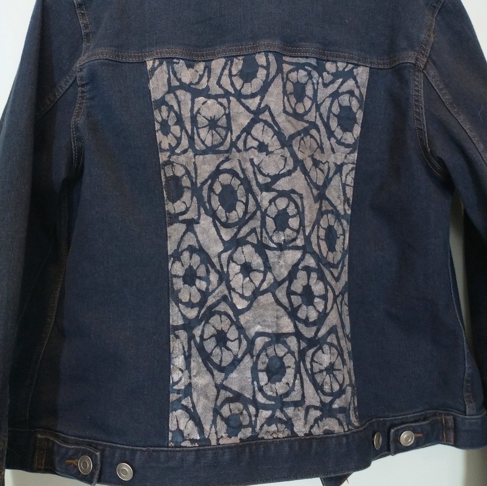 Handpainted Jean Jacket Size M